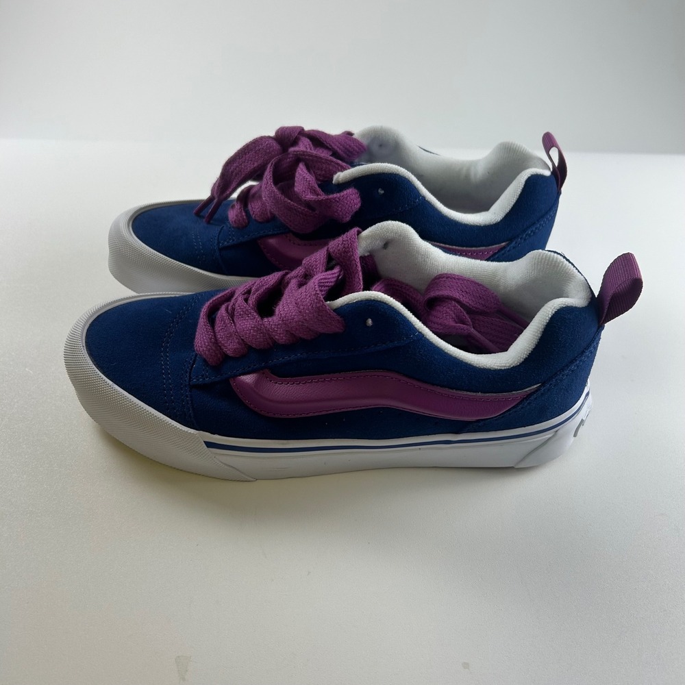 Vans WMNS 8 Men's 6.5 Knu Skool Purple Side Stripe Skate Sneakers Chunky Low NEW